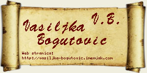 Vasiljka Bogutović vizit kartica